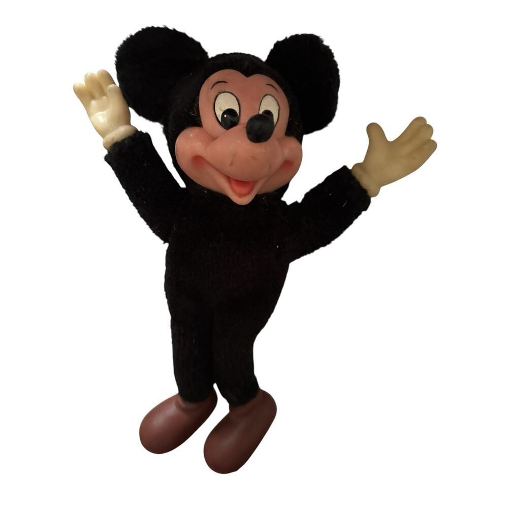 Mickey Mouse Plush Doll Rubber Face Applause 8” Vintage